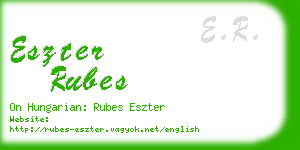 eszter rubes business card